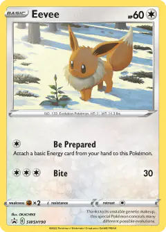 Eevee SWSH190/307 Promo card from SWSH Black Star Promos