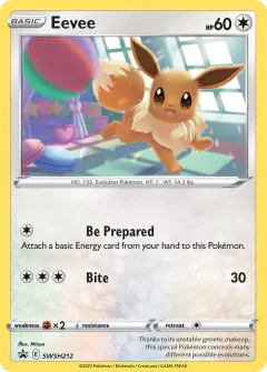 Eevee SWSH212/307 Promo card from SWSH Black Star Promos