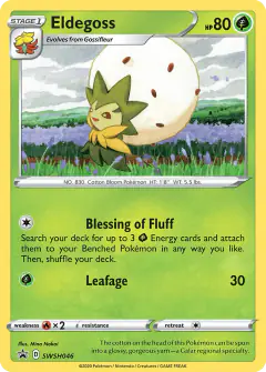 Eldegoss SWSH046/307 Promo card from SWSH Black Star Promos