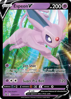 Espeon V SWSH201/307 Promo card from SWSH Black Star Promos