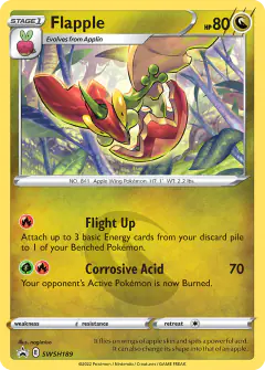 Flapple SWSH189/307 Promo card from SWSH Black Star Promos
