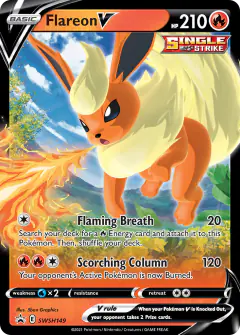 Flareon V SWSH149/307 Promo card from SWSH Black Star Promos