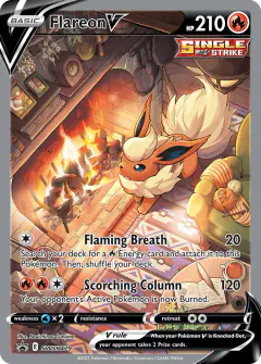 Flareon V SWSH179/307 Promo card from SWSH Black Star Promos