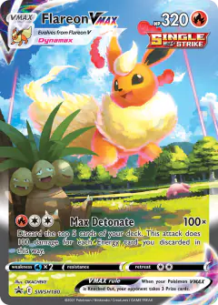 Flareon VMAX SWSH180/307 Promo card from SWSH Black Star Promos