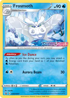 Frosmoth SWSH007/307 Promo card from SWSH Black Star Promos