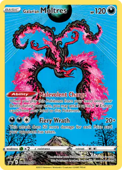Galarian Moltres SWSH284/307 Promo card from SWSH Black Star Promos