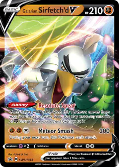 Galarian Sirfetch'd V SWSH043/307 Promo card from SWSH Black Star Promos