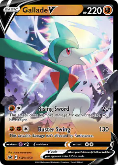 Gallade V SWSH258/307 Promo card from SWSH Black Star Promos