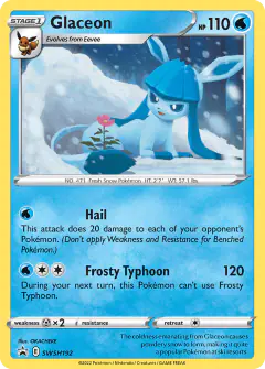 Glaceon SWSH192/307 Promo card from SWSH Black Star Promos