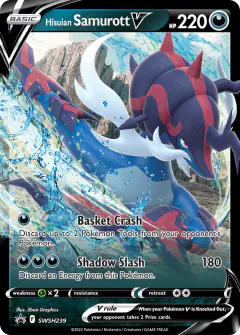 Hisuian Samurott V SWSH239/307 Promo card from SWSH Black Star Promos