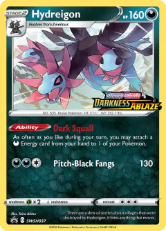 Hydreigon SWSH037/307 Promo card from SWSH Black Star Promos