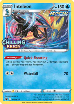 Inteleon SWSH113/307 Promo card from SWSH Black Star Promos