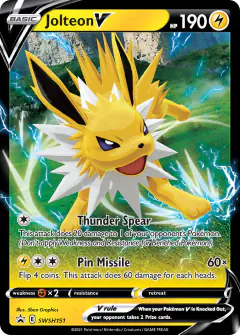 Jolteon V SWSH151/307 Promo card from SWSH Black Star Promos