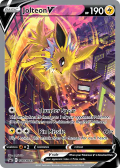 Jolteon V SWSH183/307 Promo card from SWSH Black Star Promos