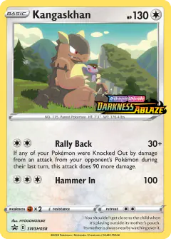 Kangaskhan SWSH038/307 Promo card from SWSH Black Star Promos