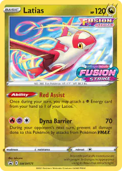 Latias SWSH171/307 Promo card from SWSH Black Star Promos