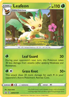 Leafeon SWSH191/307 Promo card from SWSH Black Star Promos