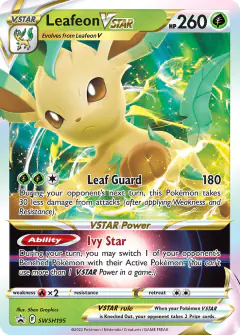 Leafeon VSTAR SWSH195/307 Promo card from SWSH Black Star Promos