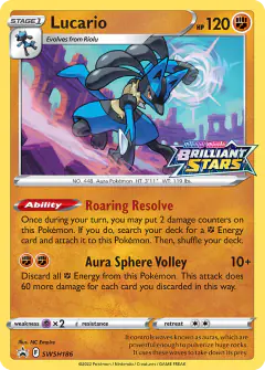 Lucario SWSH186/307 Promo card from SWSH Black Star Promos