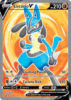 Lucario V SWSH213/307 Promo card from SWSH Black Star Promos