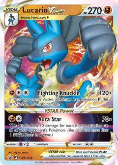 Lucario VSTAR SWSH214/307 Promo card from SWSH Black Star Promos