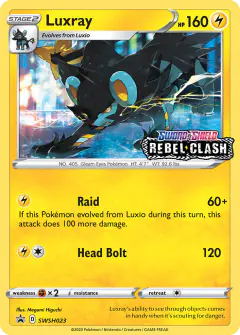 Luxray SWSH023/307 Promo card from SWSH Black Star Promos