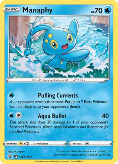Manaphy SWSH275/307 Promo card from SWSH Black Star Promos