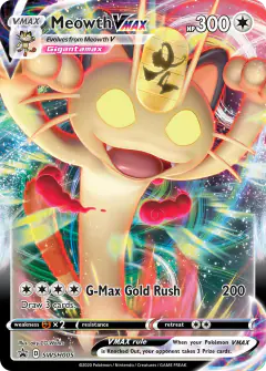 Meowth VMAX SWSH005/307 Promo card from SWSH Black Star Promos