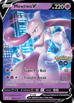 Mewtwo V SWSH223/307 Promo card from SWSH Black Star Promos