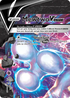 Mewtwo V-UNION SWSH159/307 Promo card from SWSH Black Star Promos