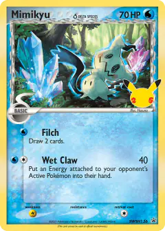 Mimikyu δ SWSH136/307 Promo card from SWSH Black Star Promos