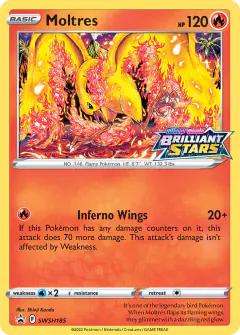 Moltres SWSH185/307 Promo card from SWSH Black Star Promos