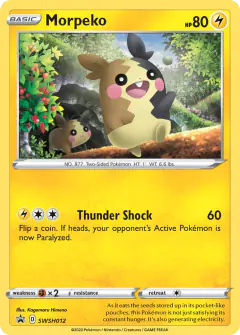 Morpeko SWSH012/307 Promo card from SWSH Black Star Promos