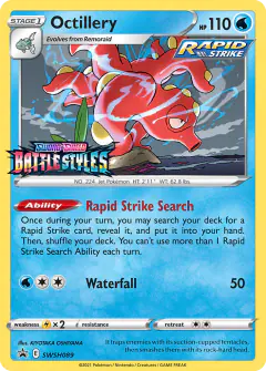 Octillery SWSH089/307 Promo card from SWSH Black Star Promos