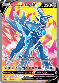 Origin Forme Dialga V SWSH255/307 Promo card from SWSH Black Star Promos