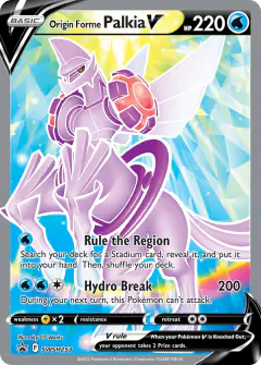 Origin Forme Palkia V SWSH253/307 Promo card from SWSH Black Star Promos