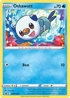 Oshawott SWSH222/307 Promo card from SWSH Black Star Promos