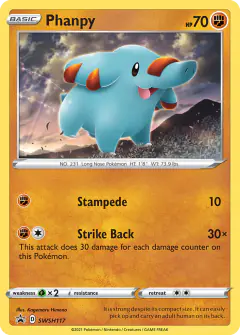 Phanpy SWSH117/307 Promo card from SWSH Black Star Promos