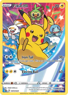 Pikachu SWSH020/307 Promo card from SWSH Black Star Promos