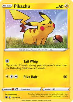 Pikachu SWSH039/307 Promo card from SWSH Black Star Promos