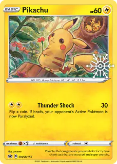 Pikachu SWSH153/307 Promo card from SWSH Black Star Promos