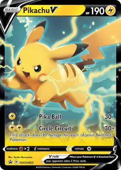 Pikachu V SWSH063/307 Promo card from SWSH Black Star Promos