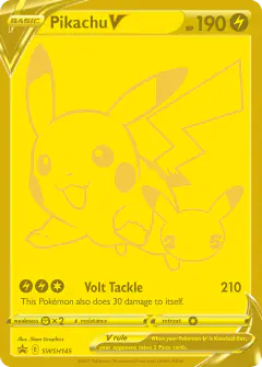Pikachu V SWSH145/307 Promo card from SWSH Black Star Promos