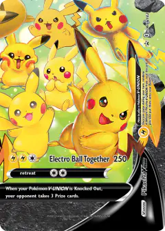 Pikachu V-UNION SWSH142/307 Promo card from SWSH Black Star Promos