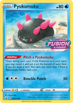 Pyukumuku SWSH169/307 Promo card from SWSH Black Star Promos