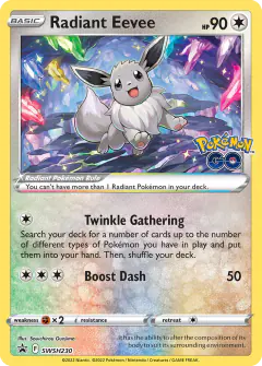 Radiant Eevee SWSH230/307 Promo card from SWSH Black Star Promos