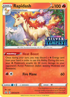 Rapidash SWSH270/307 Promo card from SWSH Black Star Promos