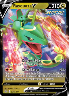 Rayquaza V SWSH147/307 Promo card from SWSH Black Star Promos