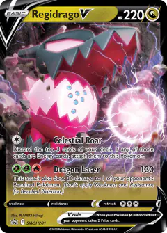 Regidrago V SWSH281/307 Promo card from SWSH Black Star Promos