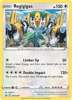 Regigigas SWSH247/307 Promo card from SWSH Black Star Promos